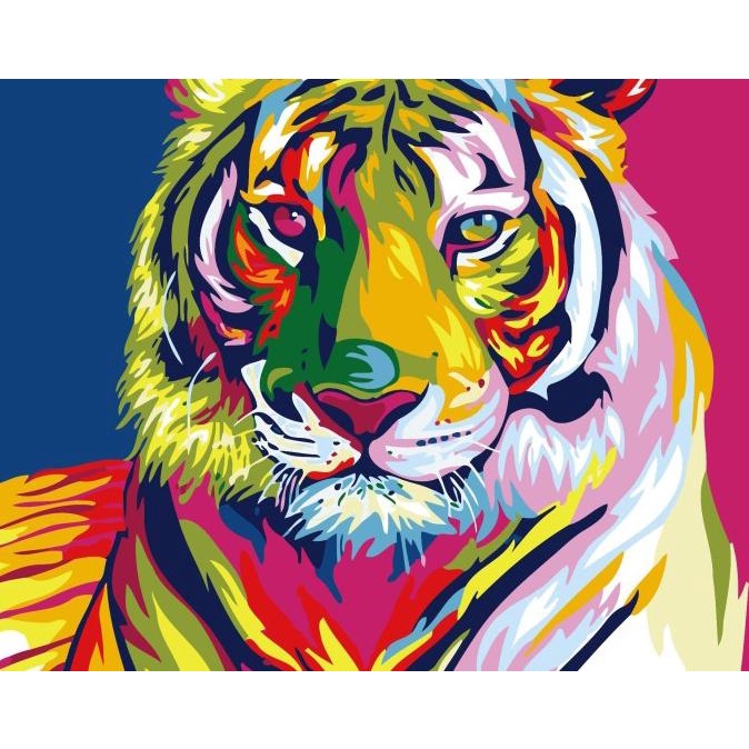 

Painting By Number - Paket Melukis Set - Tiger Stare - 50x40CM