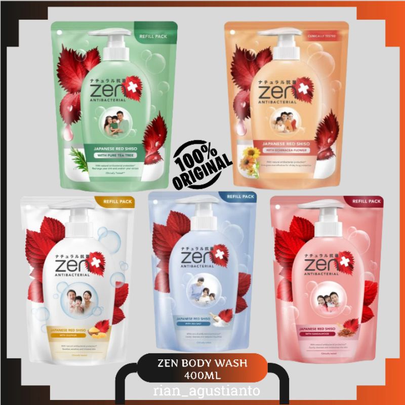 Jual Zen Body Wash Refill 400ml Shopee Indonesia