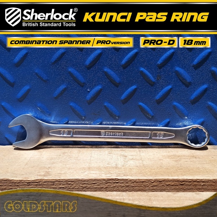 Kunci Pas Ring uk. 18 mm Original Sherlock (Pro-D Series) (1 Pcs)