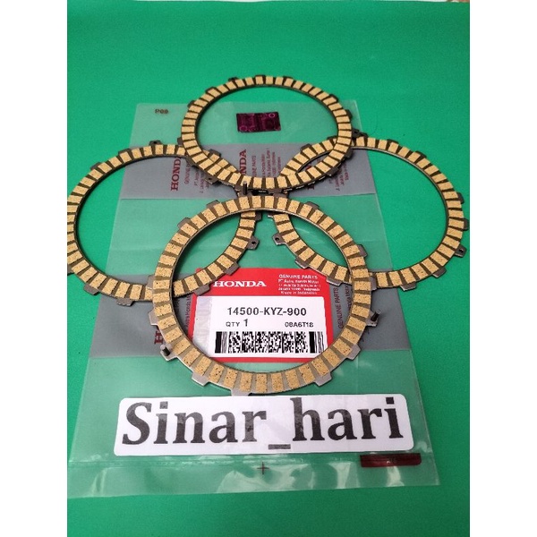 PLAT KUPLING KOMPLIT -KYZ- HONDA ORIGINAL SUPRA X125 HELM,IN FI  4 PCS