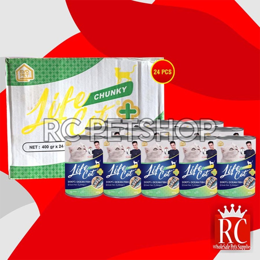 Makanan Kucing Life cat Plus Wet Food Kaleng Grosir Dus 24Pcs 400gr