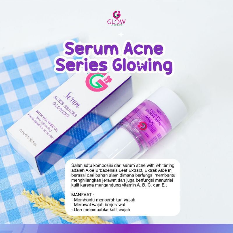 SERUM ACNE GLOWING SERUM JERAWAT PORI-PORI BESAR SERUM BEKAS JERAWAT GLAFIDSYA OFFICIAL STORE SKINCA