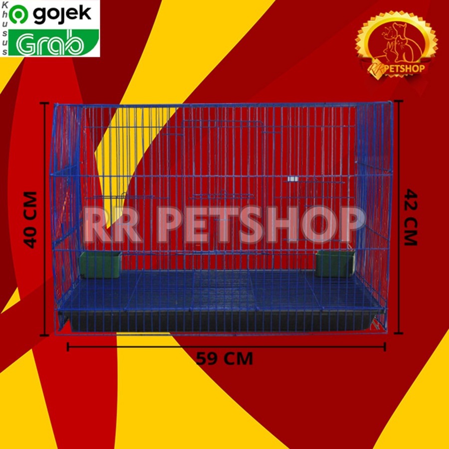 Kandang Hewan Kelinci Besi lipat premium Rabbit Cage