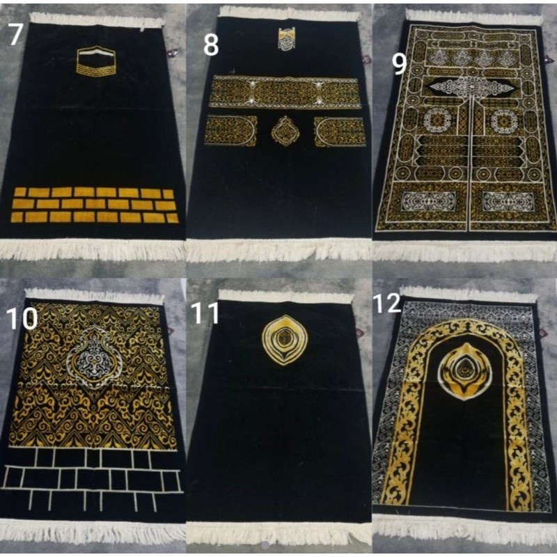 Sajadah | sejadah turkey tebal kiswah tebal ukuran besar 70x100 motif pintu ka'bah | mekah | KISWAH 