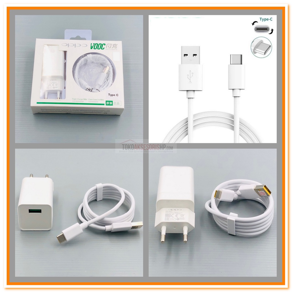 CHARGER OPPO TYPE C VOOC / CHARGER OPPO VOOC TYPE C FAST CHARGING ORI