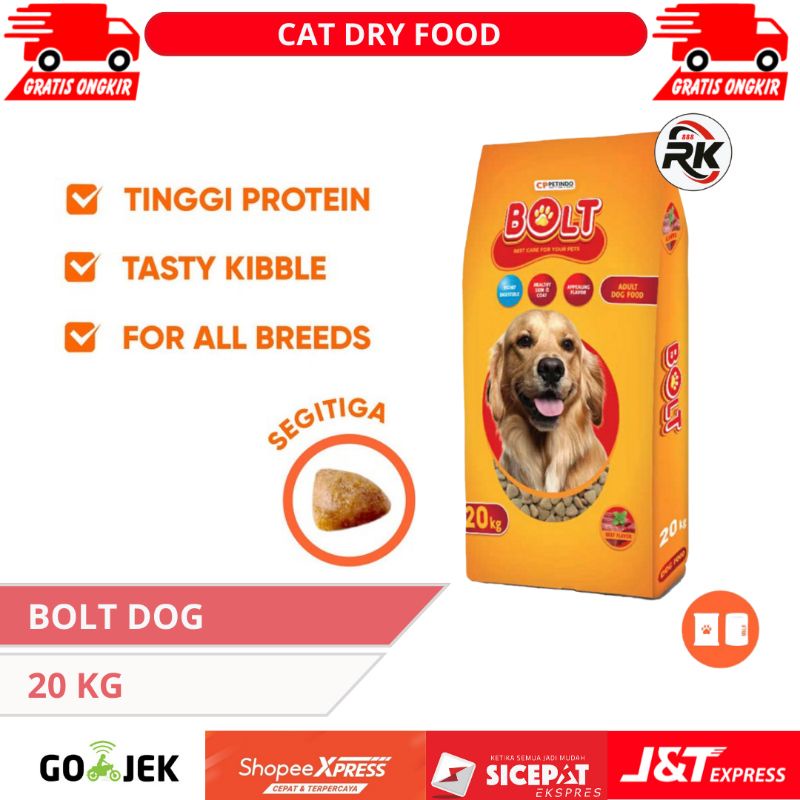 Bolt Dog 20 Kg dog Food Makanan Anjing Kering