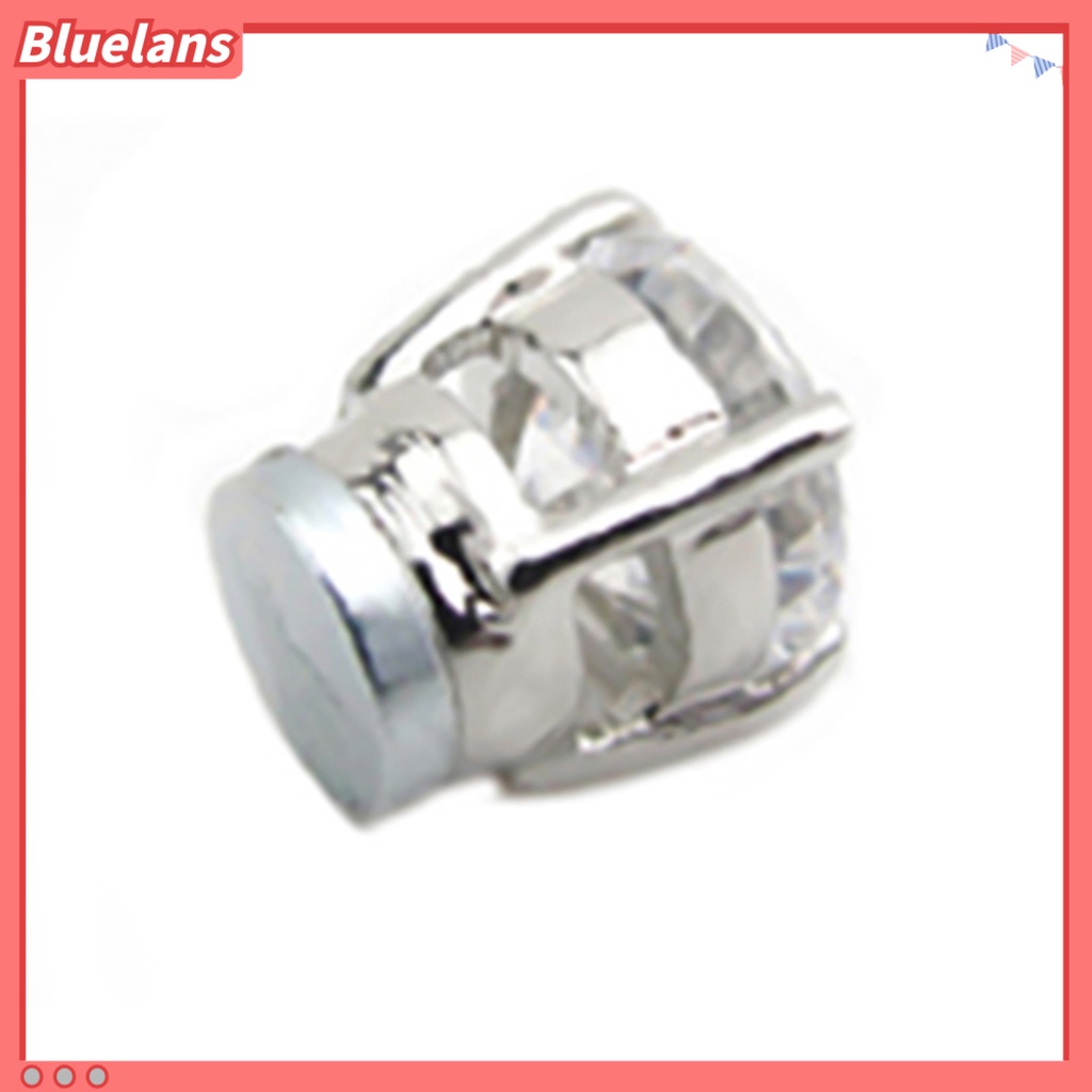 Bluelans Earrings 4 Claws Design Non-Piercing Alloy Magnet Rhinestone Inlaid Ear Stud