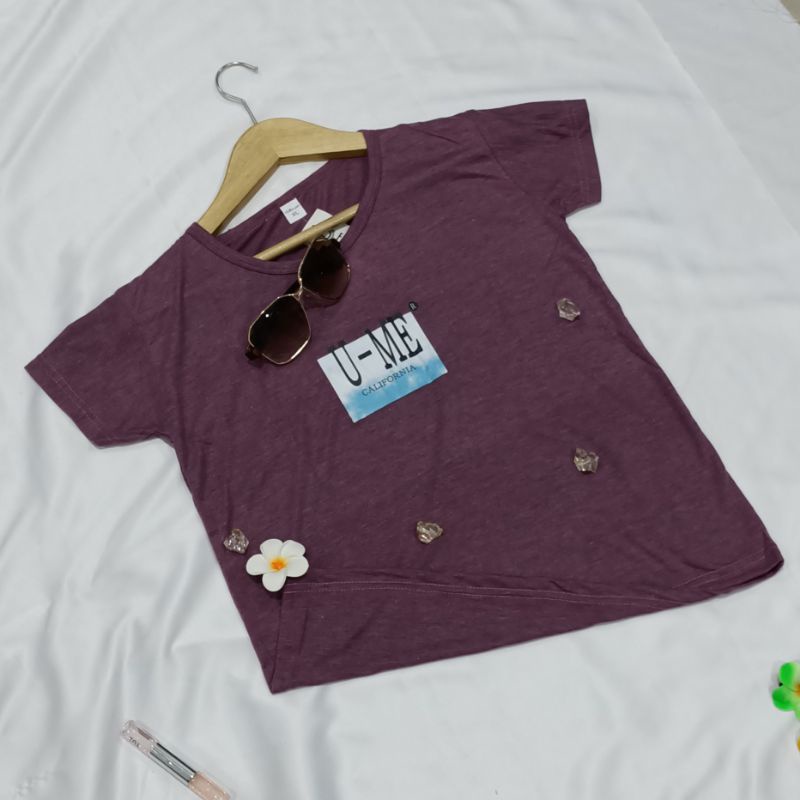 Kaos Baju Atasan Wanita Bahan Lembut Impor Murah ( 007 Pendek )