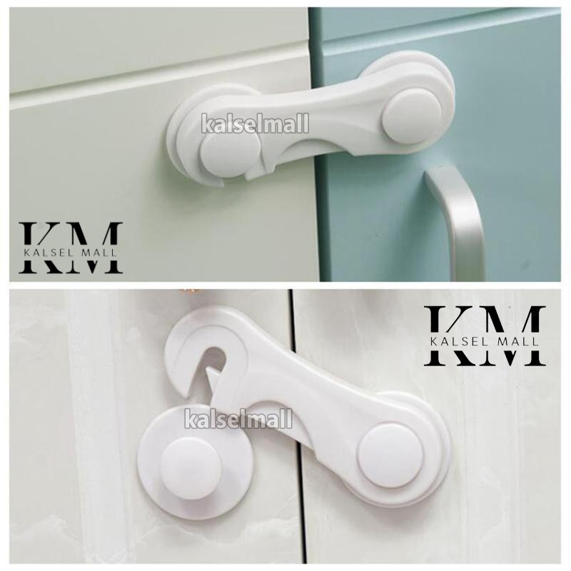 Alat Bantu Kunci Pengaman Pengait Kaitan Kait Laci Pengait Pengunci Lemari Pintu Kulkas Perabotan Kotak Box Dari Baby Lock Brand Safety Safe Lock Home House ART38