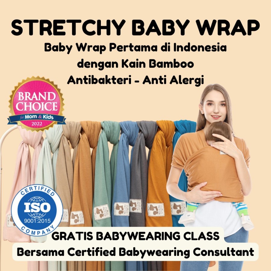 Mere - Stretchy Baby Wrap Kain Bambu / Bamboo Mere Et Moi