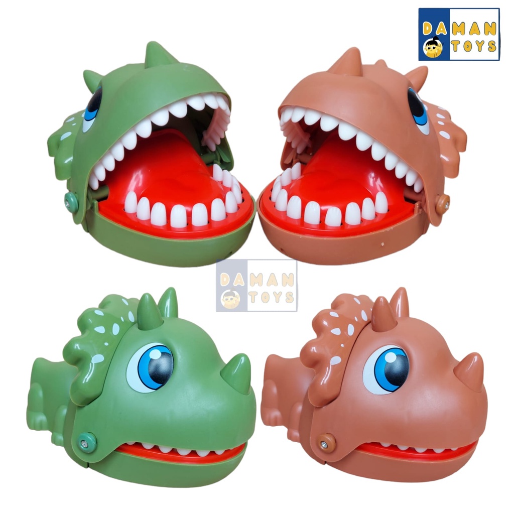 Mainan Dinosaurus Gigit Tangan Prank Trex Tresaraptor Dino Gigitan Jari Dentist Game Dinosaur