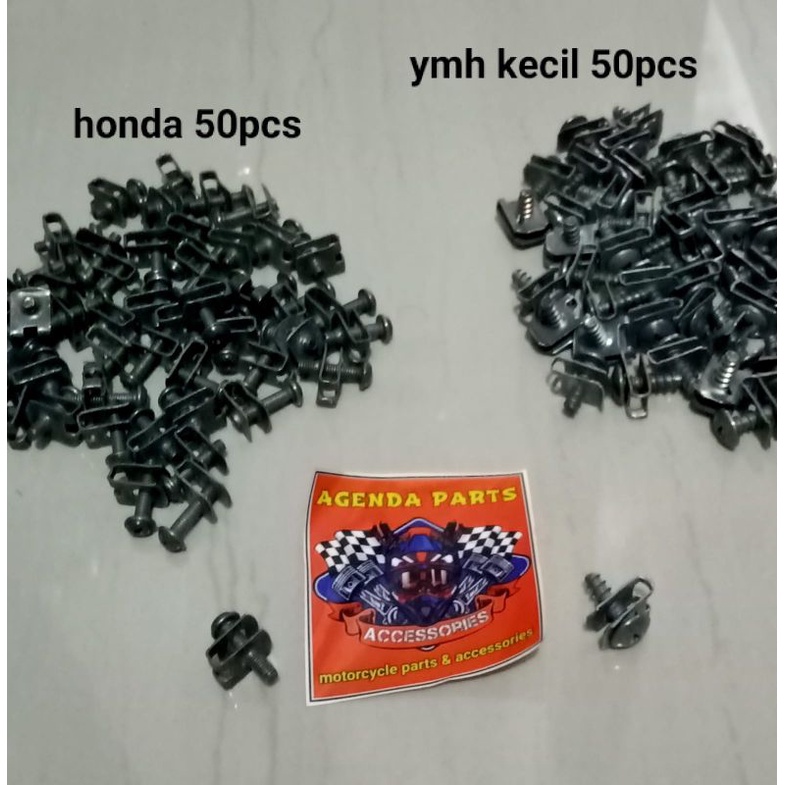 PAKET BAUD BAUT KLIP DOP HONDA YAMAHA ISI 50 PCS