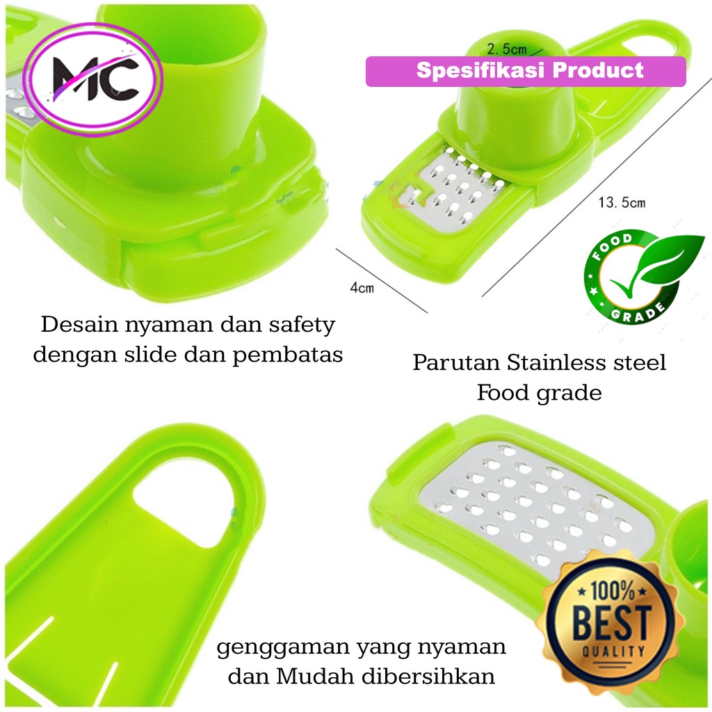 Parutan Serutan Mini Alat Penghalus Bawang Jahe Garlic Grater Grinder Magic Shredder Dapur Alat Potong Perajang Penghalus Keju Garlic