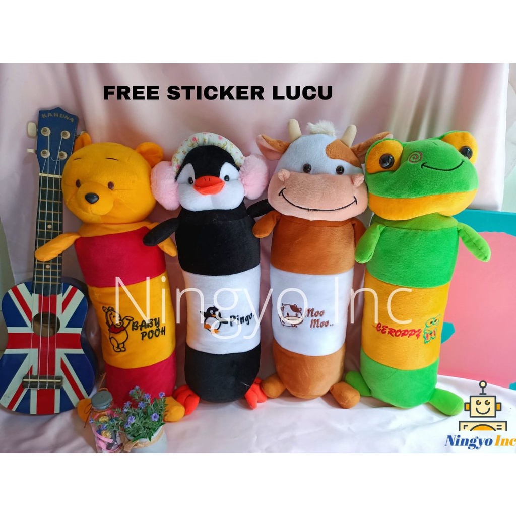 GULING SEDANG ANAK LUCU KARAKTER HEWAN CEROPPY POOH PENGUIN SAPI