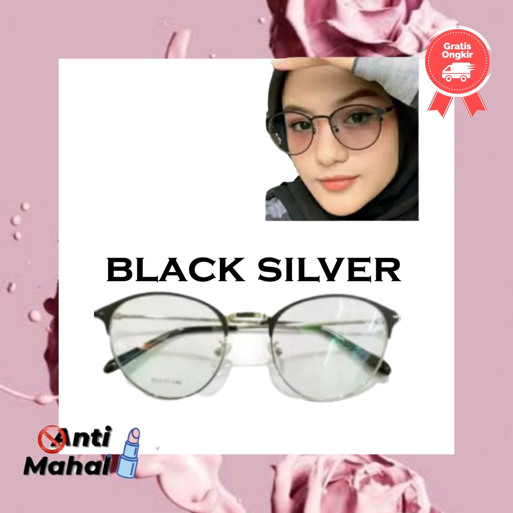 KACAMATA Photocromic SILVER HITAM - Anti_Mahal