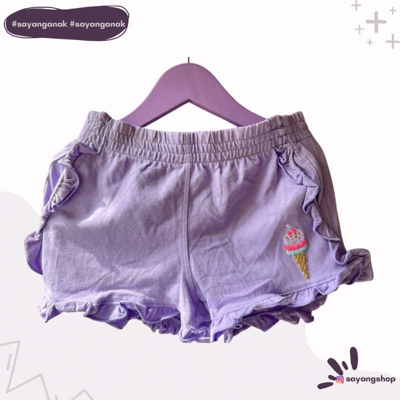 Celana Pendek Anak Perempuan | Celana Ruffle Anak Perempuan 1 2 3 4 5 Tahun Katun Premium | Baju Mus