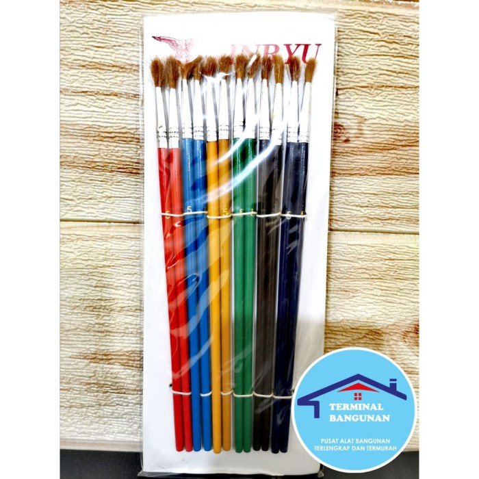 

Cantik Kuas Lukis No 5 ( 1 Set ) Kuas Lukis/Kuas Cat Air/Kuas Gambar/Kuas War Diskon