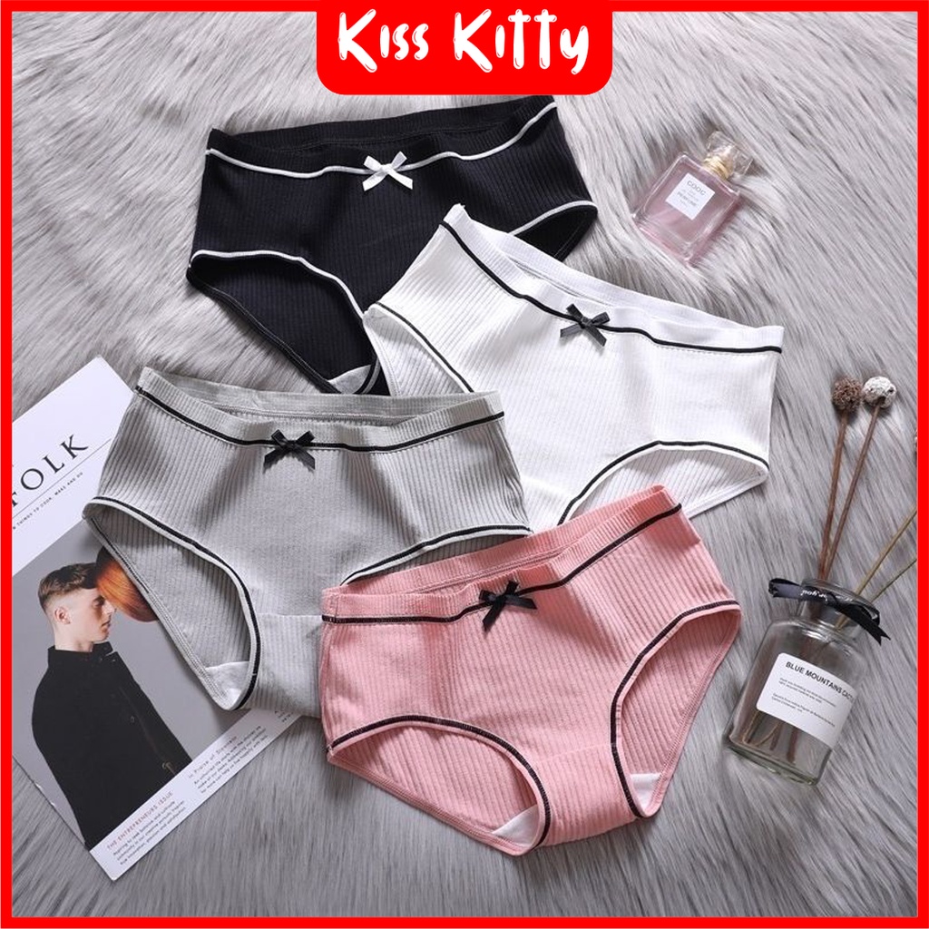 Celana Dalam Wanita CD Mid Waist Super Lembut Kolor Seksi Cantik Import Pita