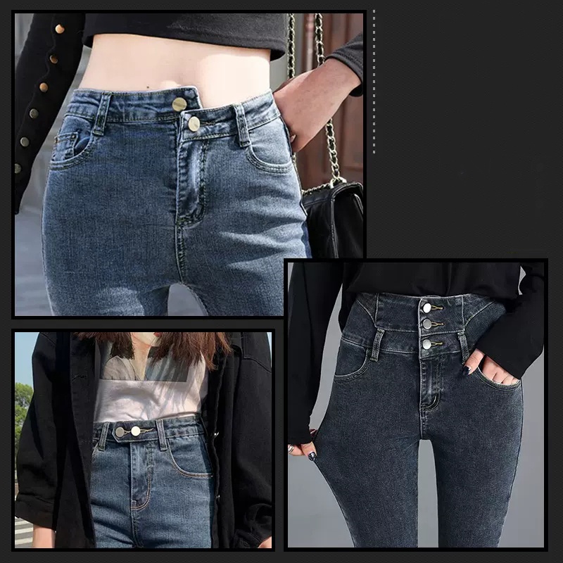 Kancing Extender Bahan Logam Elastis Dapat Digunakan Kembali Untuk Celana Jeans / Rok Pria / Wanita