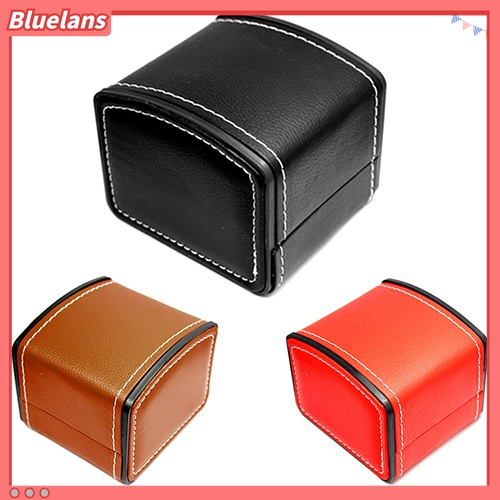 Kotak Display Jam Tangan / Perhiasan Bentuk Persegi Bahan Kulit Imitasi Dengan Bantal
