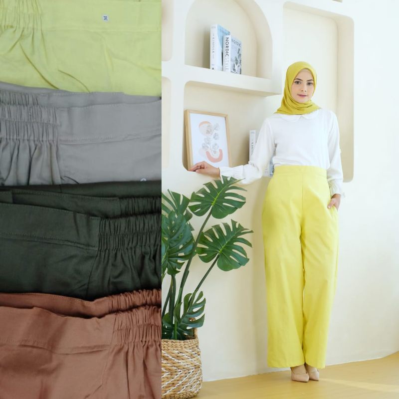 cesi kulot pants linen kulot linen wanita murah