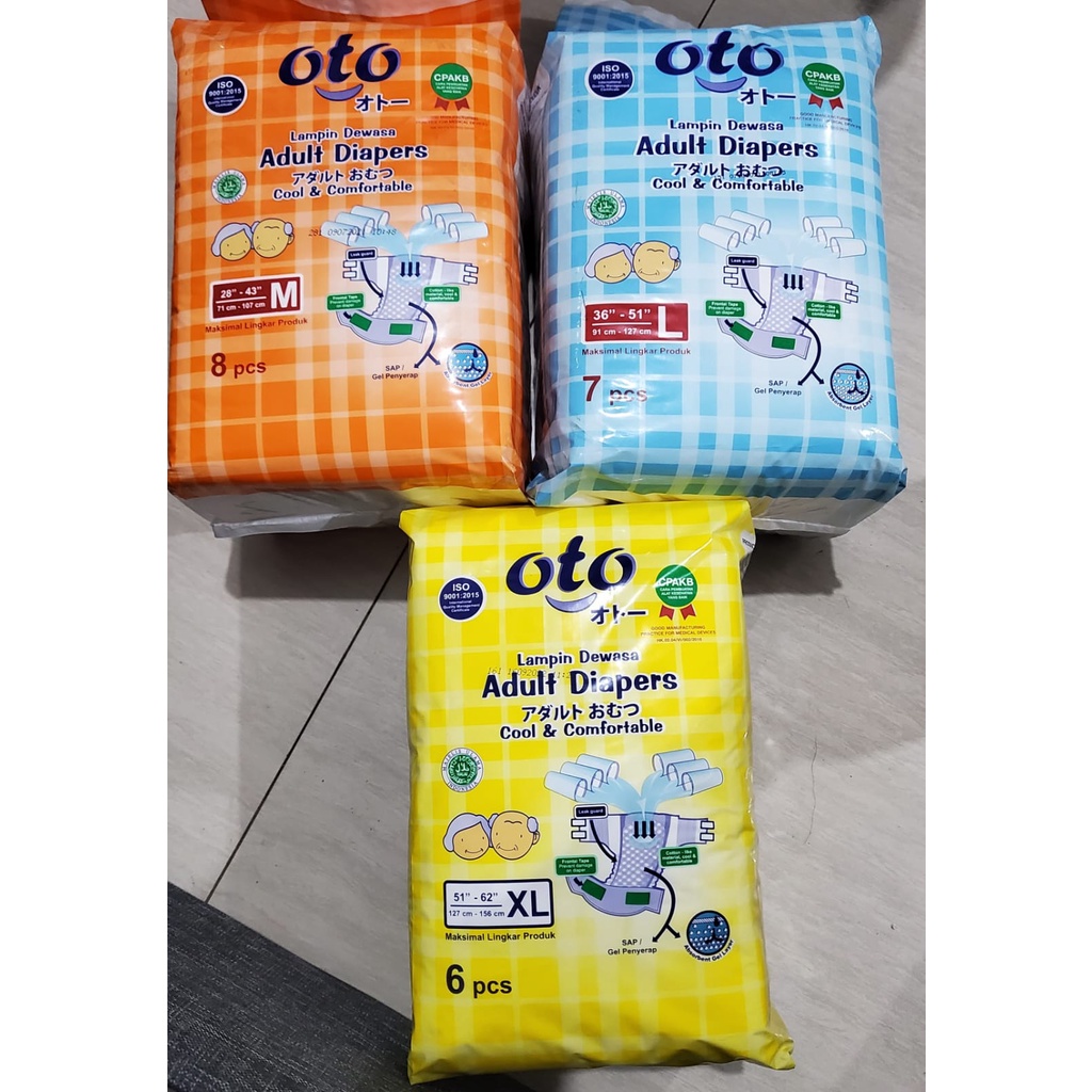 OTO Adult Diapers MURAH / Popok Dewasa PEREKAT Size M, L, XL