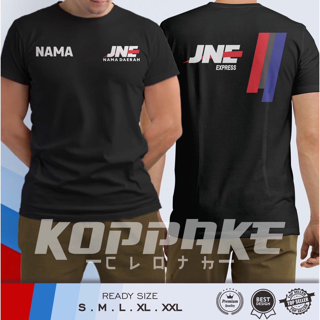 Kaos JNE Express Custom Design Gratis Nama Baju Perusahaan