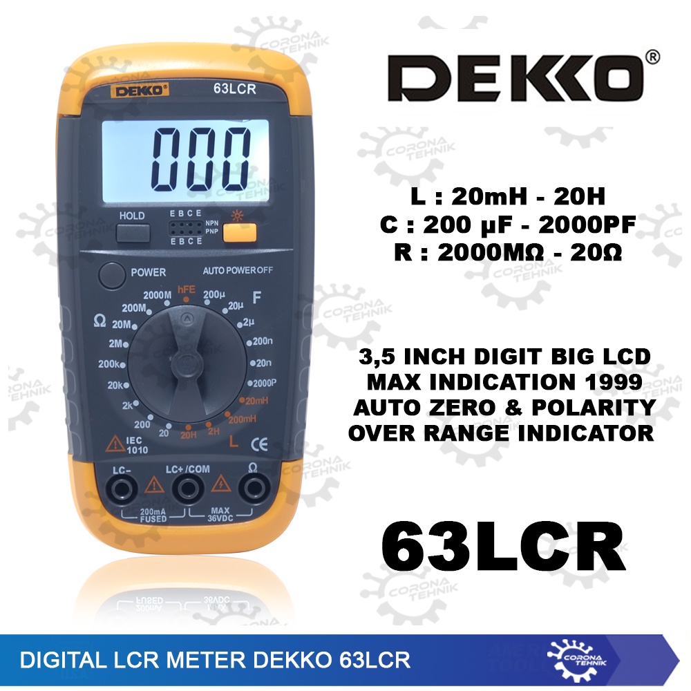 Digital LCR Meter Dekko 63LCR