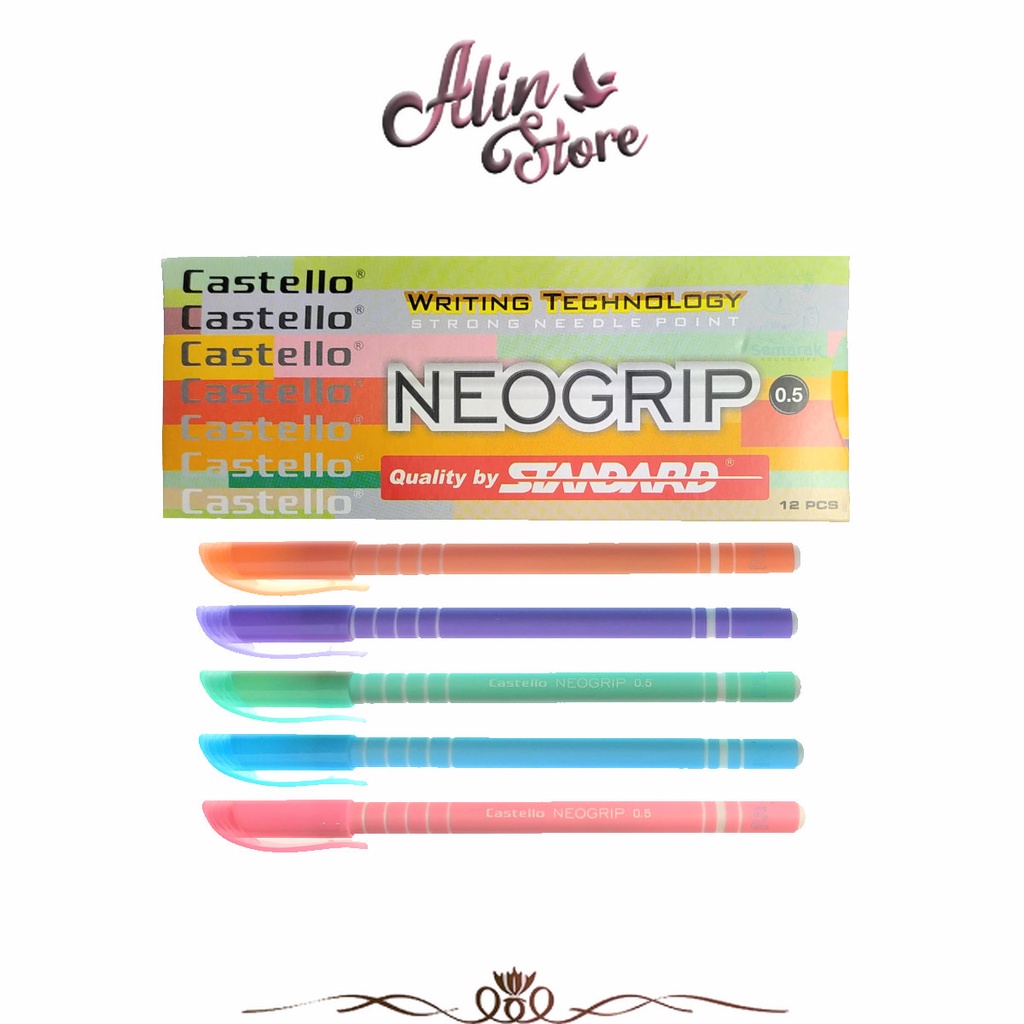 

Pulpen Standard Castello Neogrip 0.5 Mm 1 Pack