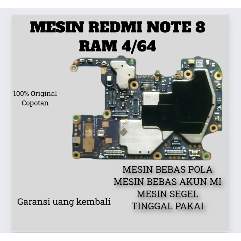 MESIN REDMI NOTE 8 RAM 4/64 ORIGINAL COPOTAN NORMAL TESTED