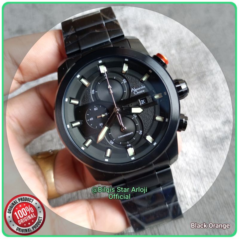 Alexandre Christie Pria Ac 6559 / 6270 Tali Rantai Hitam Original