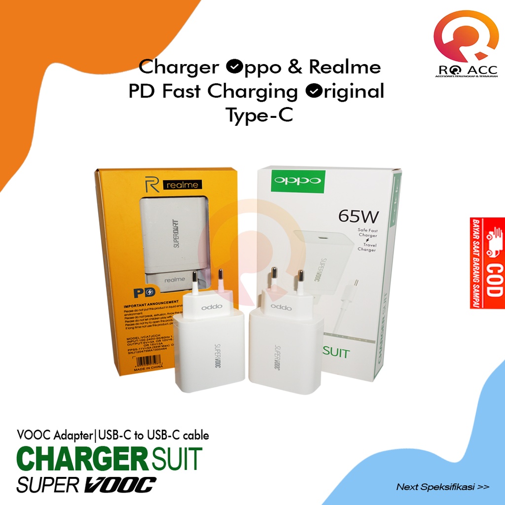 [RO ACC] TC6 CHARGER 0PP0 / R3ALME PD FAST CHARGING ORIGINAL TYPE C