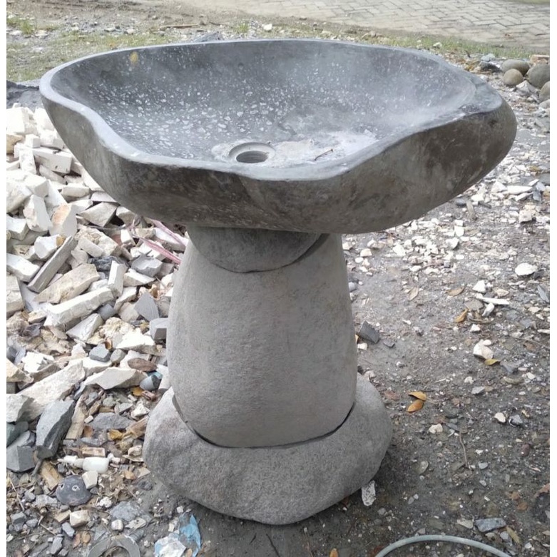Wastafel Pedestal Batu Alam
