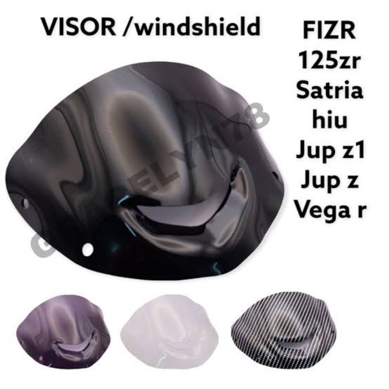 MIKA VISOR FIZ-R YAMAHA X1, JUPITER, SATRIA HIU, 125ZR, VEGA R LAMA