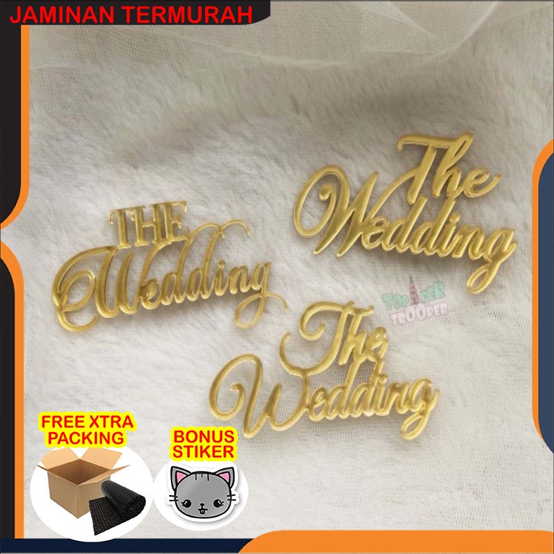 

Terlaris The Wedding | Tulisan Akrilik Dekorasi Mahar | Chipboard Letter - Gold Mirror Lebar 7-8cm Keren