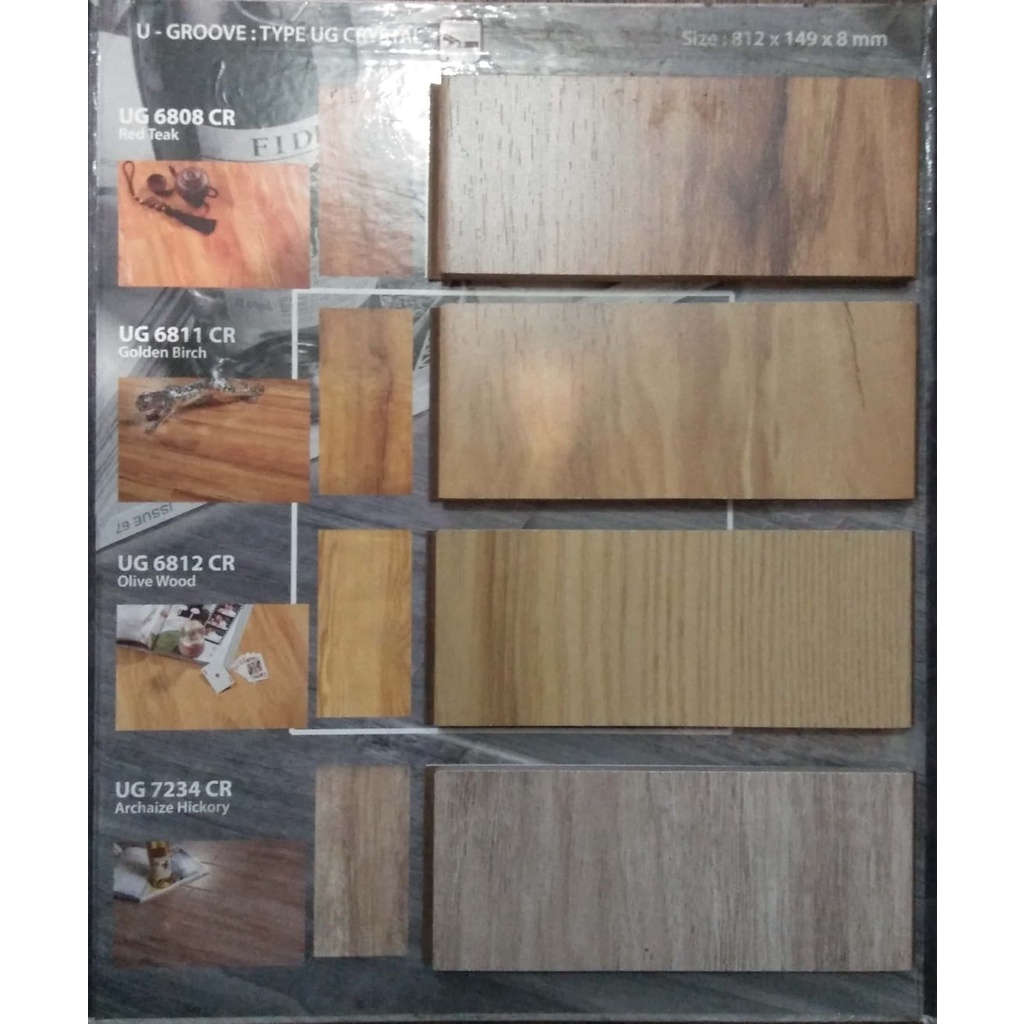 Lantai Kayu Laminated Parket Finish Glossy Meforze UG
