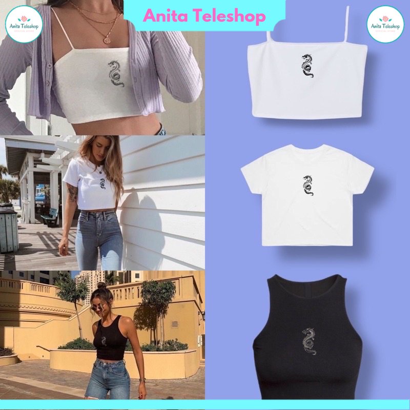 AT - MC - Dragon Top | Crop Top | Square Tanktop | Tanktop | Tube Top