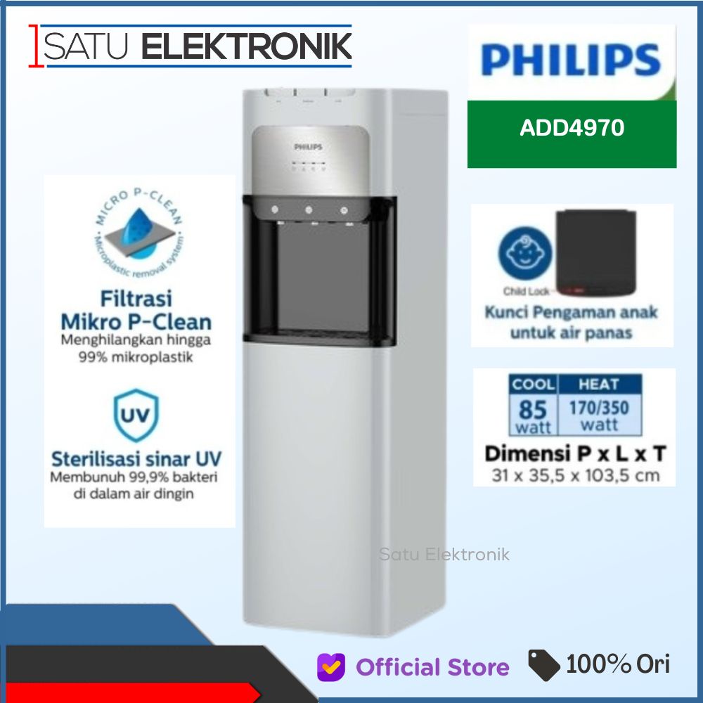 PHILIPS ADD4970GY/70 Dispenser Air Galon Bawah UV CLED ADD 4970