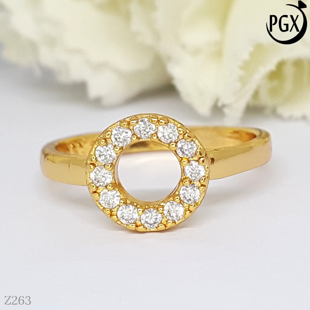 PGX Cincin Xuping Wanita Perhiasan Lapis Emas Aksesoris Fashion Premium - Z263