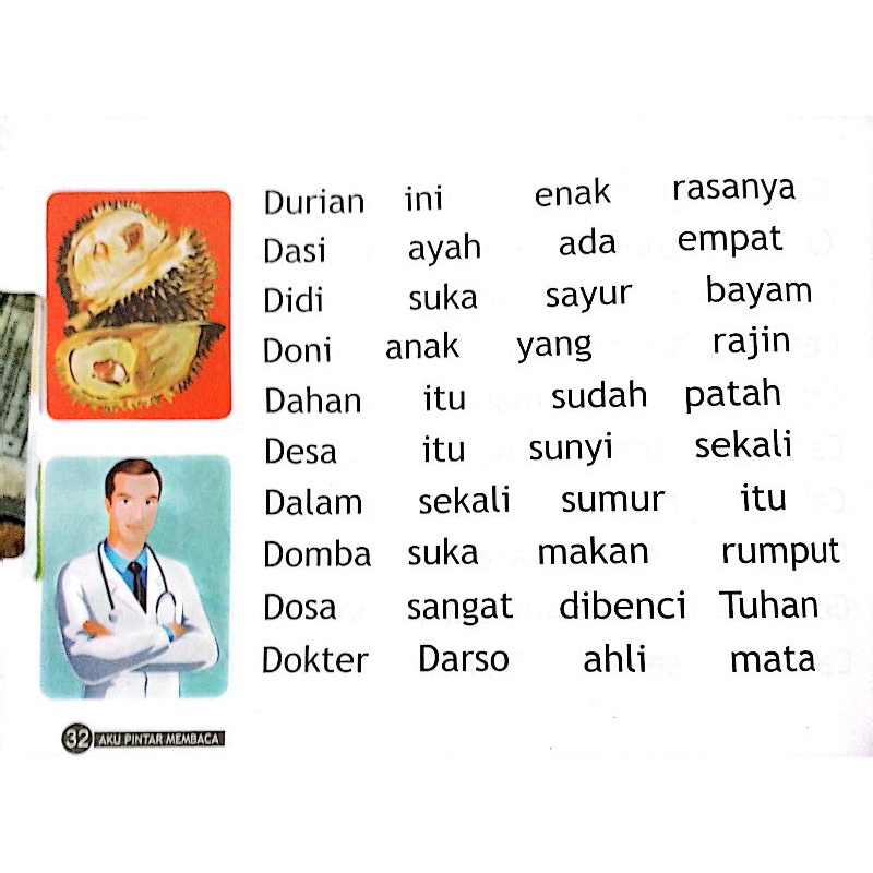 buku paket isi 3 buku aku pintar membaca jilid 1,2,3 19x27cm