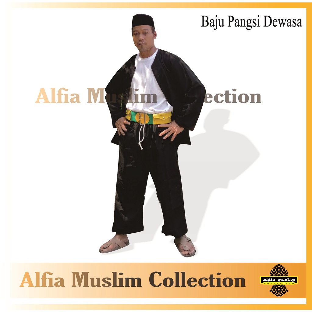 Setelan Baju Pangsi Dewasa Satu Set Baju Palang Pintu Khas Betawi