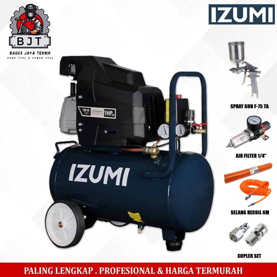 Kompresor Pompa Angin izumi DD1024 1HP24L COMPRESOR IZUMI 1PK 24LITER
