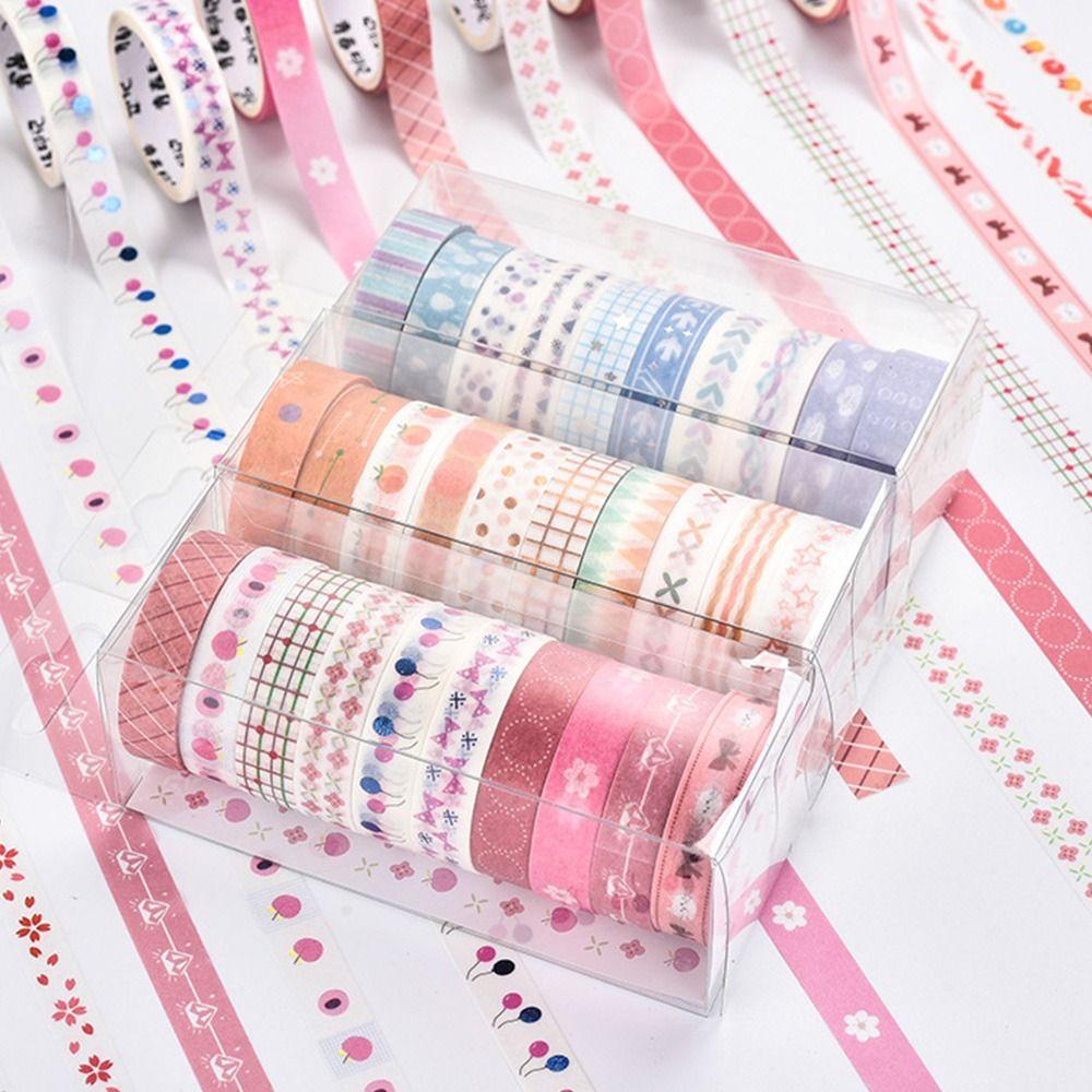 Top 12Rolls/Set Washi Tape Baru Sastra Scrapbooking Gadis Hati Kecil Segar Kreatif Alat Tulis DIY Bahan