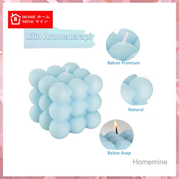 Homemine Lilin Aromaterapi Lilin Dekorasi Scented Buble Candle Lilin Buble Korean Style
