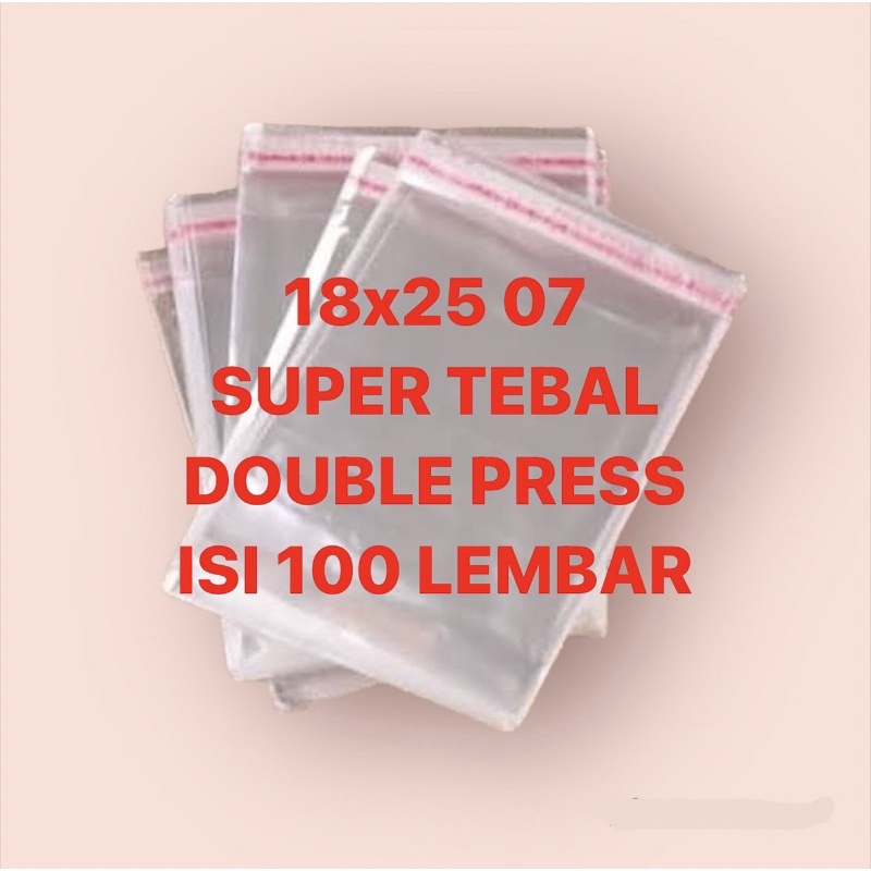 18x25 07 | PLASTIK OPP SEAL BAJU ANAK / HIJAB / SCARF SUPER TEBAL