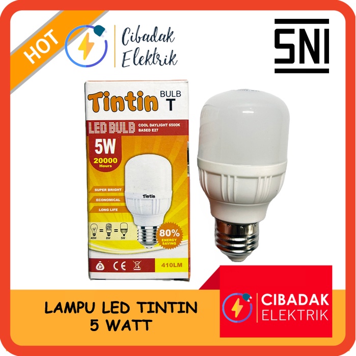 Jual Lampu Bohlam Led Bulb Watt Tintin Led Bulb W Led Kapsul Jumbo Shopee Indonesia