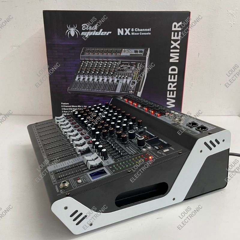 Power Mixer Black Spider NX8 NX 8 NX-8 8 Channel ORIGINAL