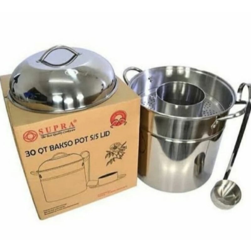 panci bakso supra 30 Qt stainles steel / panci supra bakso pot dandang