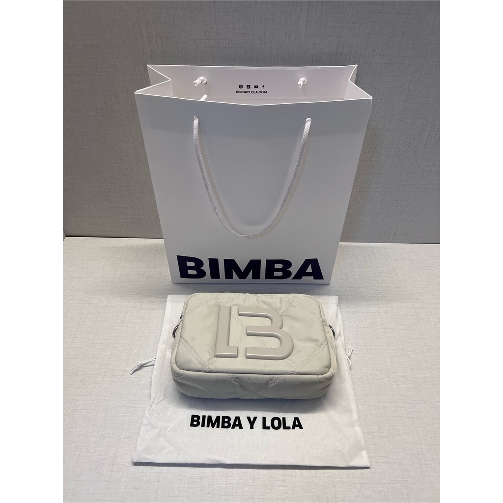 (READY) Tas Bimba Y Lola Ivory Padded Nylon Original - Jastip Singapore