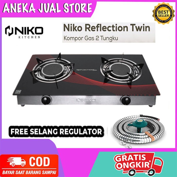 Jual Kompor Gas Niko Tungku Reflection Twin Tungku Bara Shopee